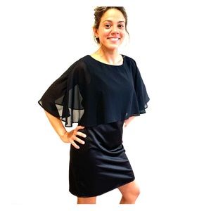 Black Satin Cocktail Dress